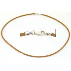 Rubber Cord Necklace Gold 16"