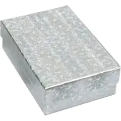 25 Silver Cotton Jewelry Gift Boxes Pocket Watch Displays 3.25"