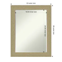 Petite Bevel Wall Mirror, Mosaic Frame Mosaic Gold