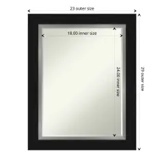 Petite Bevel Wall Mirror, Eva Frame Eva Black Silver