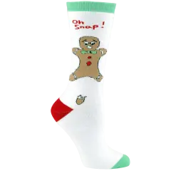 Unisex Adult - Oh Snap! Funny Gingerbread Man Christmas Socks