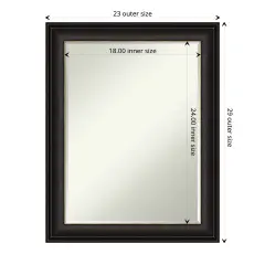 Petite Bevel Wall Mirror, Trio Oil Rubbed Bronze Frame