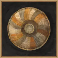 Woven Beauty II on Black by Albena Hristova 16-in. W x 16-in. H. Canvas Wall Art Print Framed in Natural