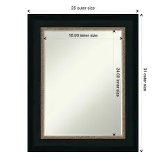 Petite Bevel Wall Mirror, Paragon Bronze Frame