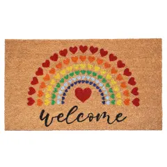 Rainbow Heart Doormat