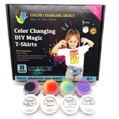 Color Changing DIY Magic T-Shirts Kit Temperature & Sun Activated Fabric Paints