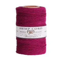 Hemptique 1mm #20 Hemp Cord Spools Jewelry Making Macrame Crochet Crafting Gift Wrapping Dark pink