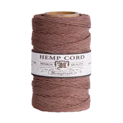 Hemptique 1mm #20 Hemp Cord Spools Jewelry Making Macrame Crochet Crafting Gift Wrapping Light brown