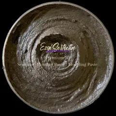 3D Premium Sculpture Painting Paste|Texture Paste|Decorative Plaster|Ready to Use|Ideal for Artwork|Stencil|Flowers|Texture|Art Relief|New Formula| 6 oz by Volume|Ezgi Sertcetin Cafe noir brown