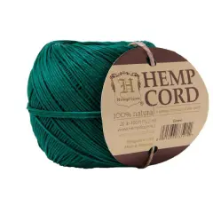 Hemptique #20 1mm Hemp Cord Balls Jewelry Making Macrame Crochet Crafting Gift Wrapping Outdoor Gardening Green