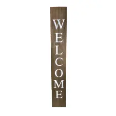Rustic Farmhouse 5ft Vertical Front Porch Welcome Sign Brown