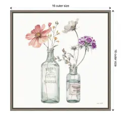 A Country Weekend X v2 with Purple by Lisa Audit Canvas Wall Art Print Framed Grey