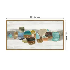 Glided Stones I by Tom Reeves Canvas Wall Art Print Framed Natural