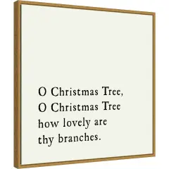 O Christmas Tree by Amanti Art Portfolio 22-in. W x 22-in. H. Canvas Wall Art Print Framed in Gold