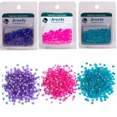 Buttons Galore and More Flat Back Jewelz Bundle - Princess Iridescent Colors - Over 2000 Gems