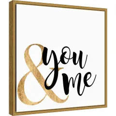 Love Quotes II by Anna Hambly 16-in. W x 16-in. H. Canvas Wall Art Print Framed in Gold