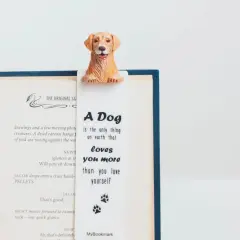 Golden Retriever Bookmark, Dog Lover Gifts, Cute Pet Bookmark, Handmade Bookmark Quotes, Christmas Gift for Her