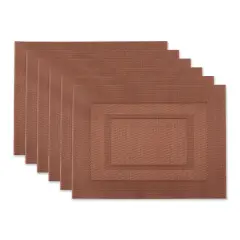 DII CinnamonPVC Doubleframe Placemat 6 Piece
