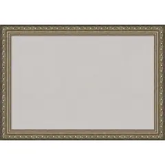 Cork Board, Parisian Silver Wood Frame - Bulletin Board, Organization Board, Pin Board Grey Cork