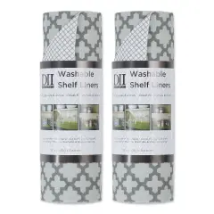 DII Gray Lattice Shelf Liner (Set of 2)