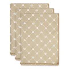 DII Taupe Printed Trellis Paw Small Pet Towel (Set of 3)