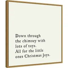 Down Through the Chimney by Amanti Art Portfolio 22-in. W x 22-in. H. Canvas Wall Art Print Framed in Gold