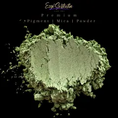 Premium Pigment Powder 50g | Authentic Unique & Bright Pearlescent Metallic and Neon Colors | Especially Formulated for Artwork, Resin, Slime, Plasticine and more by Ezgi Sertcetin Pistachio