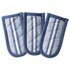 DII French Blue Chef Stripe Pan Handle (Set of 3)