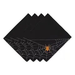 DII Spooky Spiderweb Embellished Napkin (Set of 4)
