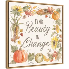 Happy Harvest III by Silvia Vassileva 22-in. W x 22-in. H. Canvas Wall Art Print Framed in Natural