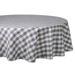 DII Black/White Checkers Tablecloth