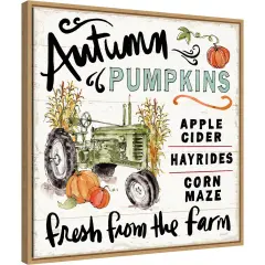 Harvest Times X by Anne Tavoletti 22-in. W x 22-in. H. Canvas Wall Art Print Framed in Natural