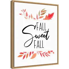 Fall Sweet Fall by Amanti Art Portfolio 16-in. W x 20-in. H. Canvas Wall Art Print Framed in Natural