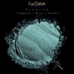 Premium Pigment Powder 50g | Authentic Unique & Bright Pearlescent Metallic and Neon Colors | Especially Formulated for Artwork, Resin, Slime, Plasticine and more by Ezgi Sertcetin Palm green