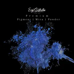 Premium Pigment Powder 50g | Authentic Unique & Bright Pearlescent Metallic and Neon Colors | Especially Formulated for Artwork, Resin, Slime, Plasticine and more by Ezgi Sertcetin Midnight blue