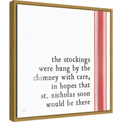 Simple Christmas II by Laura Marshall 16-in. W x 16-in. H. Canvas Wall Art Print Framed in Gold