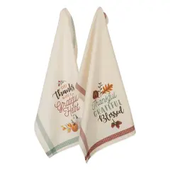 DII Assorted Grateful Fall Printed Dishtowel (Set of 2)