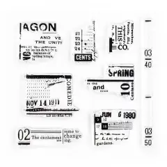 Distressed Vintage Small Clear Stamps 4x4 inch by Wintertime Crafts