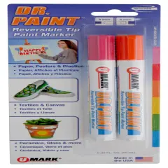 U-Mark DR. PAINT&trade; Reversible Tip Paint Marker - Pink/Orange