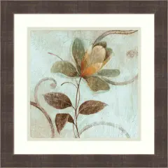 Floral Souvenir 1 by Okre Wood Framed Wall Art Print 18 in. W x 18 in. H