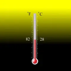 Temperature Activated Color Changing Thermochromic Paint Heat & Cold Reactive Black yellow 82&deg;f