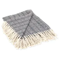 DII Taupe Slub Stripe Throw