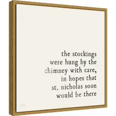 Simple Christmas II Cream by Laura Marshall Canvas Wall Art Print Framed