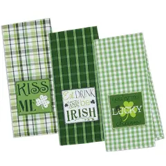 DII St Pattys Day Embroidered Dishtowel (Set of 3)