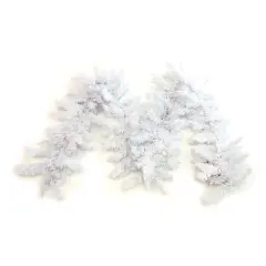 Perfect Holiday 9ft Pre-Lit White Garland