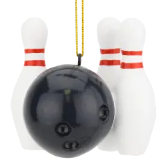 Bowling Ball and Pins Christmas Ornaments