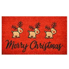 Merry Christmas Deer Doormat