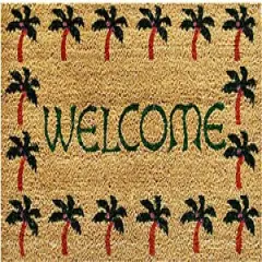 Pal Tree Border Welcome Doormat