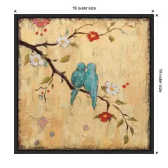 Love Birds II by Katy Frances Canvas Wall Art Print Framed