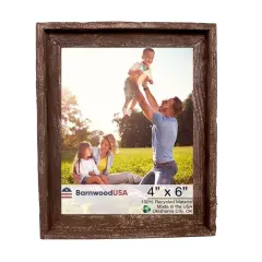 Rustic Farmhouse Signature Series Tabletop Reclaimed Wood Picture Frame Brown